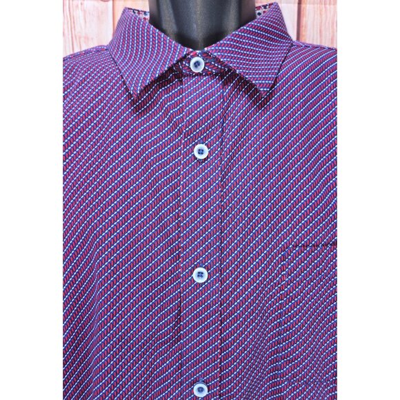 Johnston & Murphy Mens Geometric Print Dress Shirt XXL NWOT - Picture 3 of 9